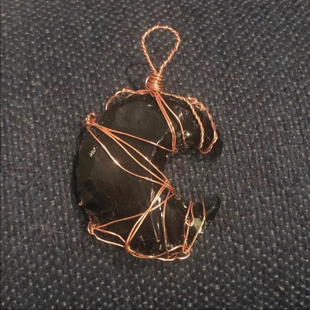 NWT Moon Rainbow Aura Quartz Necklace - Picture 3 of 3